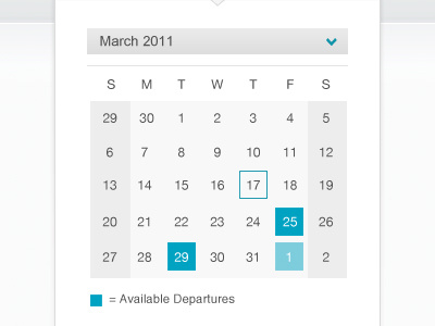 Calendar calendar clean date dropdown grey sidebar simple