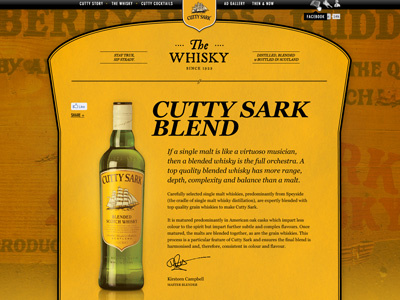 Cutty Sark Whisky Page black bottle georgia vintage website whiskey whisky yellow