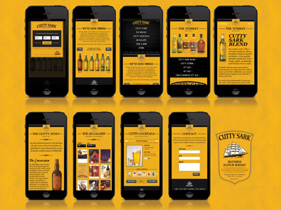 Mobile Cutty Sark Website black bottle iphone mobile vintage website whiskey whisky yellow