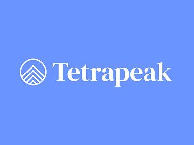 Tetrapeak Logo arrow blue branding circle consulting logo logo design marketing mountain peak up