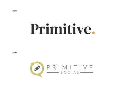 Primitive Logo Redesign agency branding design dot logo logo design logotype punctuation redesign