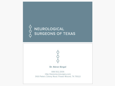 NST Business Cards logo business card card texas spine medical health dna proxima nova