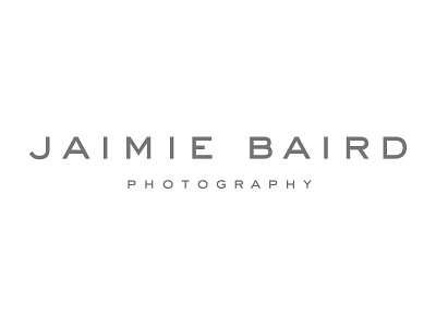 Jaimie Baird Photography Logo clean grey logo logotype photo photographer photography type typography