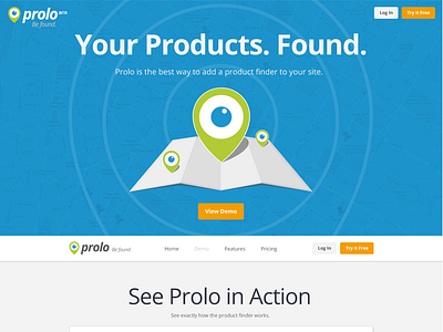 Prolo Product Locator Marketing Website