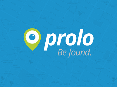 Prolo Logo blue eye green locator logo map pin radar