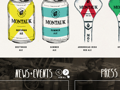 Montauk Beer Cans beach beer branding cans illustration logo website