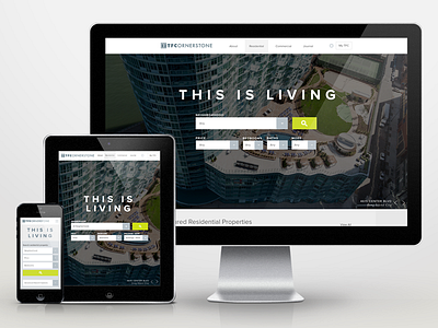 TF Cornerstone Responsive Website branding housing luxury real estate responsive website