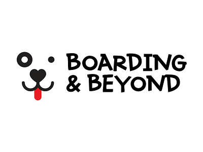 Boarding & Beyond Logo boarding branding cute dog heart logo tongue