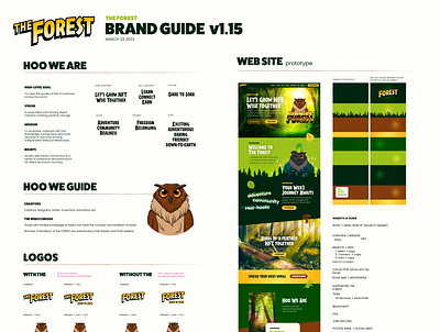 The Forest Brand Guide brand brand identity branding community forest logo marketing nft style guide styleguide web3