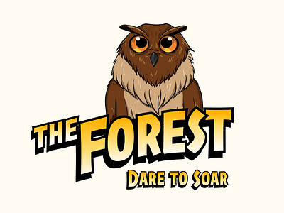 The Forest Logo 3d adventure branding forest gradient indiana jones logo logo design nft owl web3