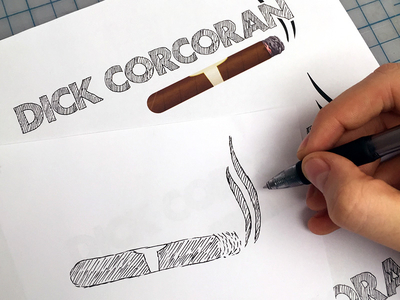 Dick Corcoran Logo cigar comedy futura jerry logo seinfeld smoke smoking