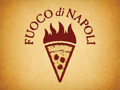 Pizza Logo v3 caslon antique fire flame food italian italy logo oven pizza restaurant