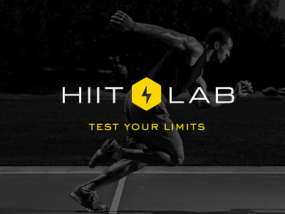 HIIT Lab Branding bolt branding energy exercise fitness gym hexagon identity lightning logo sport