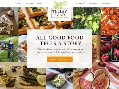 Tulley Road Foods Website Design clean flower food fresh minimal restaurant website