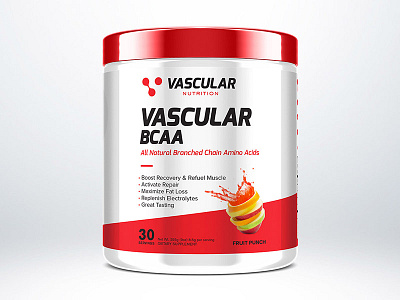Vascular Nutrition Packaging Design bcaa branding fitness logo nutrition packaging protein sports supplements v