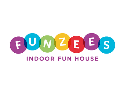 Funzees Logo balls branding children colorful fun kids logo playground transparency