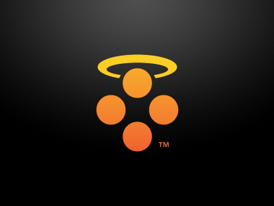 Video Game Logo black dots gaming gradient halo heaven logo orange saint