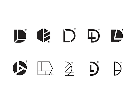 Distinctly Living Logo Design Options by Jacob Cass on Dribbble