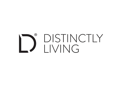 Distinctly Living Logo branding d homewares identity interiors kitchens l logo monogram