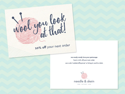 Needle Skein Thank You Card