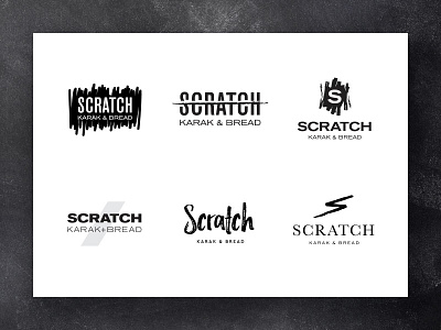Scratch Logos branding bread cafe coffee karak logo scratch scratchy shop