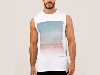 JUST A Calm Beach Tank Top beach clothes drone ocean sea shirt t shirt t shirt tshirt waves