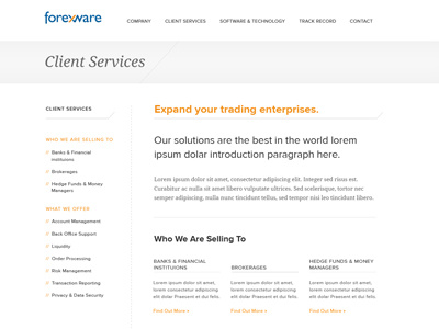 Finance Website Subpage clea finance grey sub ui ux website yellow