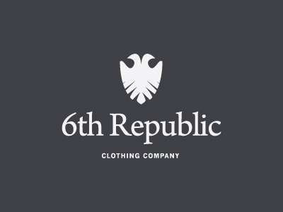 6th Republic Logo 6 clothing eagle fashion grey logo shield