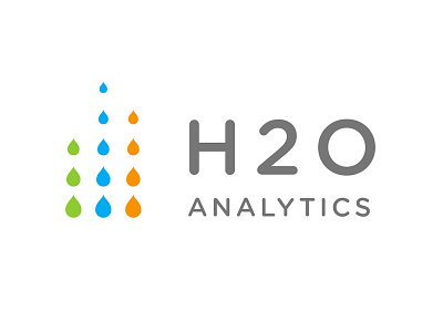 H20 Analytics Logo analytics branding droplet gotham logo rounded water