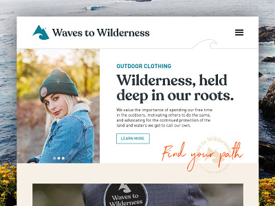 Waves To Wilderness Outdoor Clothing Website