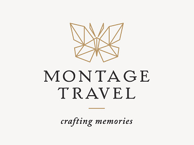 Montage Travel Butterfly Logo