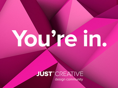 Just Creative | Design Community community facebook group lowpoly pink polygon