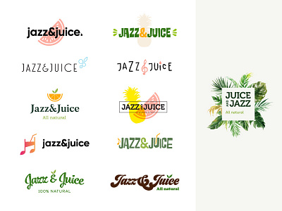 Jazz & Juice Logo Exploration