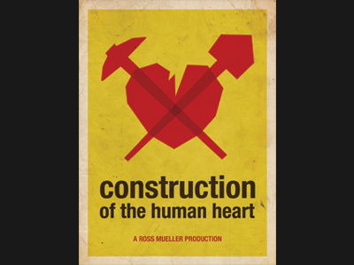 Theater Poster construction heart poster retro theatre tools