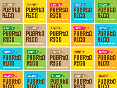 Puerto Rico Brand Color Exploration branding color exploration identity illustration island logo love puerto rico