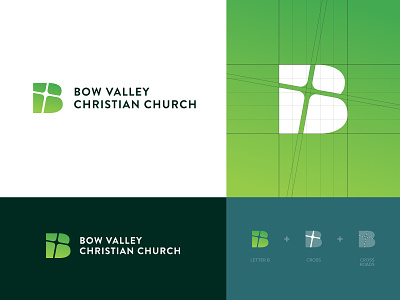 Bow Valley Christian Church Branding & Logo Design b branding chirst christianity church church branding cross logo logo design religion