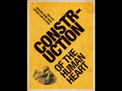 Construction of the Human Heart Poster construction heart poster retro theatre tools