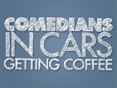 Comedians In Cars Getting Coffee Logo car coffee futura jerry logo seinfeld sketched