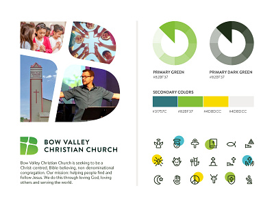Church Brand Styleguide branding church church branding color colors icons logo religion style guide styleguide