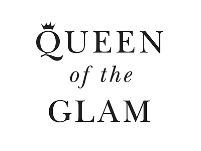 Queen Of The Glam - Alphabet Logos 10/26 branding crown crown logo q spray tan tanning tiara