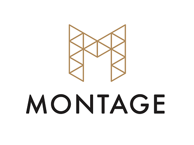 Montage Travel Logo Concept 13/26 3d branding flat logo m minimal travel triangle