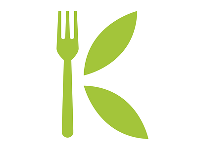 Koshari Egyptian Food - Alphabet Logo 16/26 branding egypt egyptian fork k leaf leaves logo restaurant