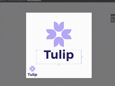 Tulip Logo Construction Process Video branding flower logo logodesign process purple tulip video