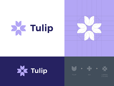 Tulip Logo Construction & Meaning brand identity branding branding design flower grid identity logo logo design logo grid styleguide tulip