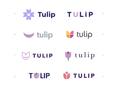 Tulip Logo Concepts branding charity flower health logo logo design plus purple sickle tulip