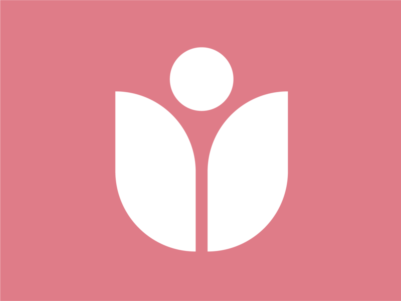 Tulip Logo Concept flower logo logo design person tulip