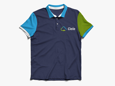 Cielo Uniform blue branding cloud green leaf polo shirt uniform