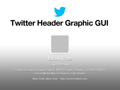 Twitter Header / Cover Photo Template GUI