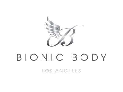 Bionic Body Logo angel branding fitness gym la logo wing