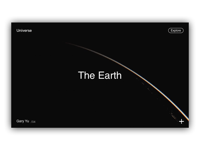The Earth Responsive ui ux 动画 设计